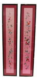 A Pair of Framed Embroidery Painting