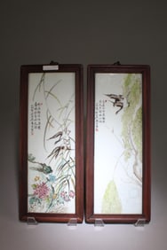 A Pair of Exquisite and Dated porcelain painting