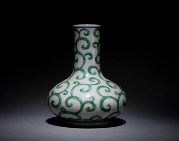 A Green and White Vase