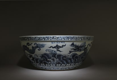 A Blue and White Large Water Tank