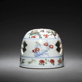 Wucai Glaze Kylin Incense Diffuser