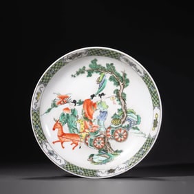 Wucai Glaze Birthday Plate
