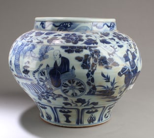 Chinese Blue & White Porcelain Jar