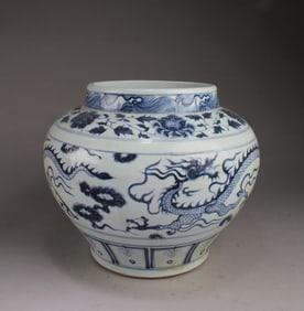 Chinese Blue & White Porcelain Jar