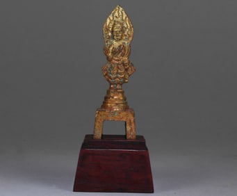 A Chinese Gilt Bronze Buddha