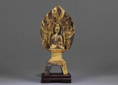 A Chinese Gilt Bronze Buddha