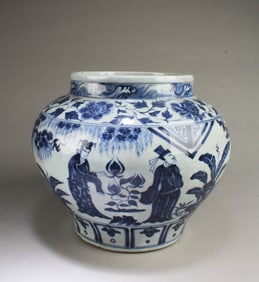 Chinese Blue & White Porcelain Jar
