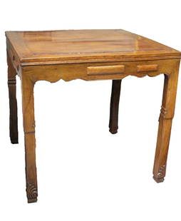 Chinese HuangHuaLi Mahjong Table: Chinese HuangHuaLi Mahjong Table. Length: 34.75" Width: 34.75" Height: 33.5"