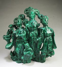 A Chinese Carved Malachite Ornament