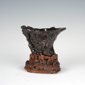 Sandalwood Wine Jue Cup Vessel