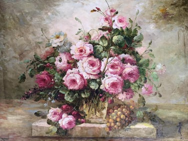 Attributed to Pan Yuliang, Flower, Oil on Canvas