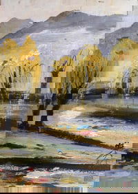 Attributed to Lin Fengmian, Landcape, Paper Cardboard