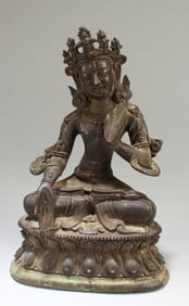 Chinese Bronze Bodhisattva Statue