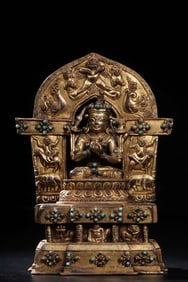 A Gilt Bronze Vajradhara Buddha Statue
