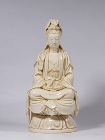 A Blanc De Chine Guanyin Statue