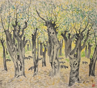 A Hanging Scroll Depicting Forest