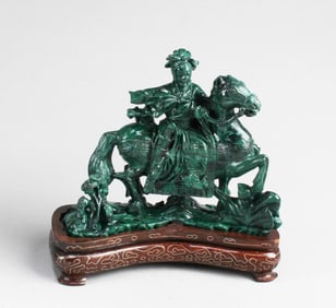 A Carved Malachite Ornament