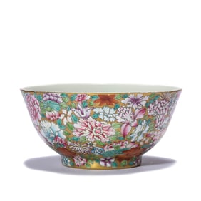 Famille Rose Peony Bowl