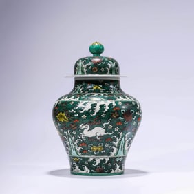 Wucai Glaze Babao Jar