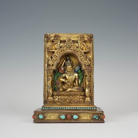 Gilt-Bronze Manjushri Statue