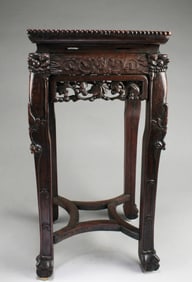 Chinese Hardwood Carved Flower Stand