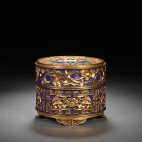 Gilt-Bronze Box and Cover