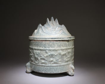 A Pottery Incense Burner with Lid