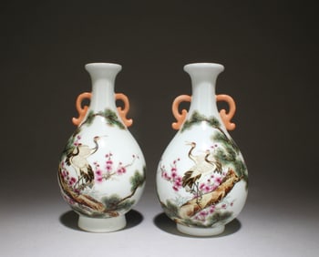 A Pair of Porcelain Vases