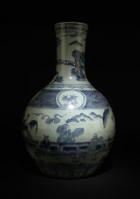 Chinese Blue & White Porcelain Vase