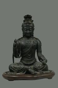 Chinese Bronze Seated Buddha Statue