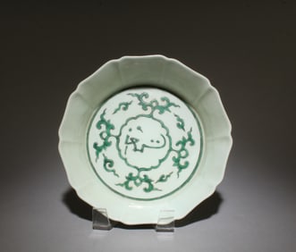 A White and Green Ink Washer