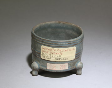 A Ru Kiln Tripod Incense Burner