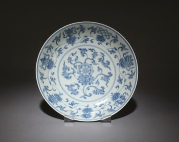 A Blue and White Plate