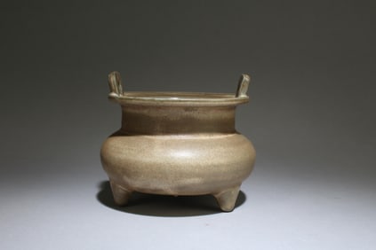A Tripod Double-Eared Junyao Incense Burner
