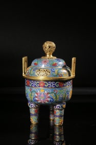A Cloisonné Enamel Incense Burner