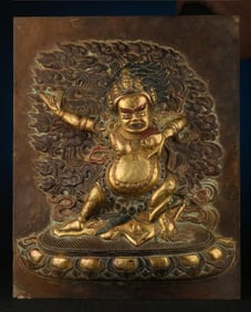 A Gilt Bronze Hanging Ornament of Vajrapani