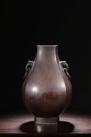 A Bronze Vase with Double Handles