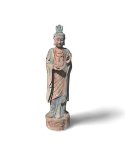 A Wooden Guanyin Statue