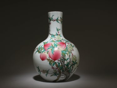 A Porcelain Vase with Peach Motif