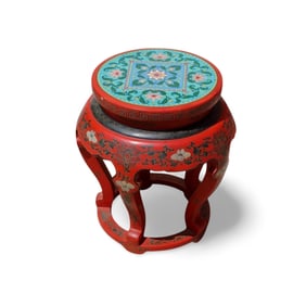 A Laquer Ware Stool
