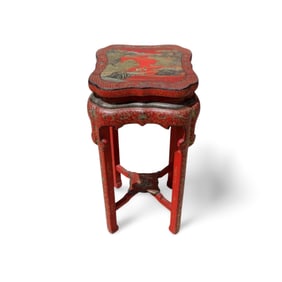 An Antique Laquer Ware Pedestal