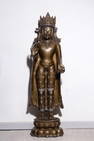 A Bronze Amitabha Buddha Statue