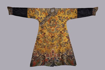 A Yellow Silk Dragon Robe