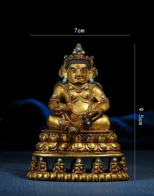 A Bronze Yellow Jambhala Statue