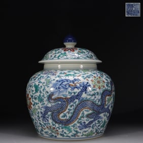 A Doucai Enamel Jar