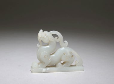 A Jade Mythical Beast Figurine