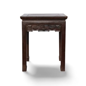 A Hardwood Square Side Table