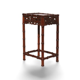 An Antique Hardwood Pedestal