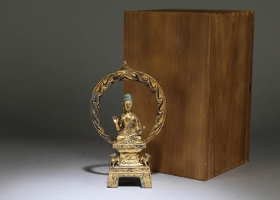 A Chinese Gilt Bronze Buddha