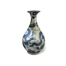 Chinese Blue & White Porcelain Vase